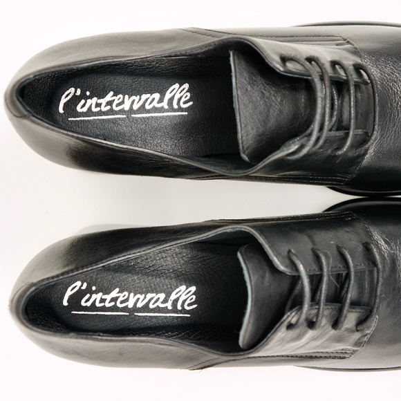 l'intervalle Women's Black Leather low Heel Size 40 Shoes *Good Condition* - Picture 5 of 5